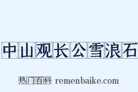中山观长公雪浪石是什么意思的图片